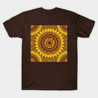 Sunflower Mandala  Pattern T-Shirt